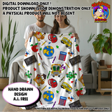 BACK TO SCHOOL SEAMLESS SCALED PATTERN