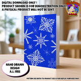 Snowflake Seamless Pattern Digital Tile 300 d.p.i. 12" x 12" (Copy) (Copy)