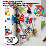 FOURTH OF JULY SEAMLESS PATTERN