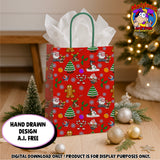 Merry Christmas Seamless Pattern Digital 300 d.p.i. 12" x 12" (Copy)