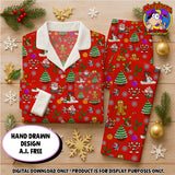 Merry Christmas Seamless Pattern Digital 300 d.p.i. 12" x 12" (Copy)
