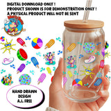 Summer Fun UVDTF Glass Can Wrap