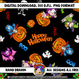 HALLOWEEN SEAMLESS PATTERN BLACK