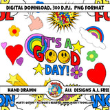 Seamless Pattern Bundle It's A Good Day Single File