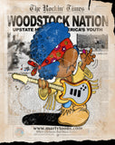 Classic Rock Woodstock Inspired Lil Rockers Cartoon Music Tee