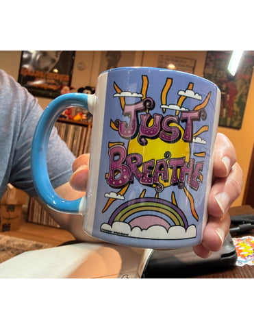 Just Breathe Colorful Accent Coffee Mug - Motivational Drinkware, Inspirational Gift, Unique Home Decor, Self-Care Essential, Coffee [...]