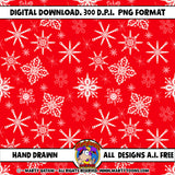 Snowflake Seamless Pattern Digital Scale 300 d.p.i. 12" x 12" (Copy)