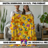 GHOSTS SEAMLESS SCALED PATTERN YELLOW