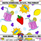 Pink Lemonade Single Digital Seamless Pattern