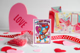 Valentine Cards Set of 4. Digital Printable