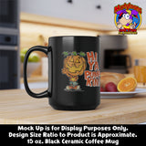 HALLOWEEN PUMPKIN Black Ceramic Mug 15 oz.