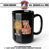 HALLOWEEN PUMPKIN Black Ceramic Mug 15 oz.