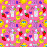 Pink Lemonade Digital Seamless Pattern Bundle
