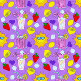 Pink Lemonade Digital Seamless Pattern Bundle