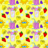 Pink Lemonade Digital Seamless Pattern Bundle