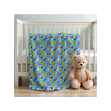 Pink Lemonade Blue Seamless Velveteen Plush Blanket