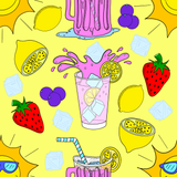 Pink Lemonade Digital Seamless Pattern Bundle