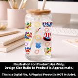 Fourth of July UVDTF Glass Can Wrap