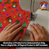 Christmas Seamless Pattern Digital 300 d.p.i. 12" x 12"