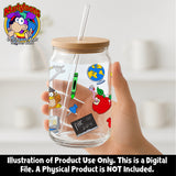 Back To School UVDTF Glass Can Wrap