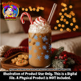 Christmas Snowflakes UVDTF Glass Can Wrap