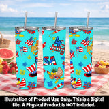 4th of July 20 oz. Tumbler Wrap