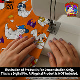 GHOSTS SEAMLESS SCALED PATTERN ORANGE