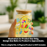 Summer Fun UVDTF Glass Can Wrap