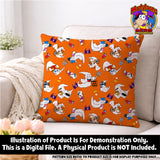 GHOSTS SEAMLESS SCALED PATTERN ORANGE