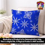 Snowflake Seamless Pattern Digital Tile 300 d.p.i. 12" x 12" (Copy) (Copy)