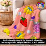 Pink Lemonade Single Digital Seamless Pattern Peach