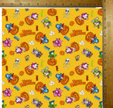 GHOSTS SEAMLESS SCALED PATTERN YELLOW