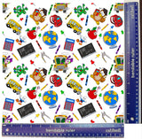 BACK TO SCHOOL SEAMLESS SCALED PATTERN