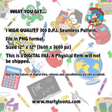 BACK TO SCHOOL SEAMLESS PATTERN