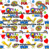 Seamless Pattern Bundle It's A Good Day Single File