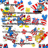 FOURTH OF JULY SEAMLESS PATTERN