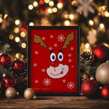 Santa's Reindeer Print