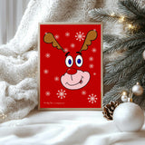 Santa's Reindeer Print