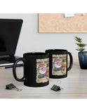 Lil Santa Christmas Cartoon 11oz Black Mug