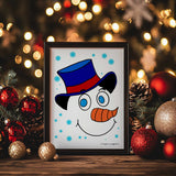 Christmas Snowman Print