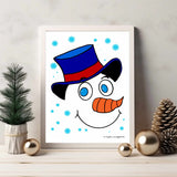 Christmas Snowman Print