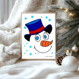 Christmas Snowman Print