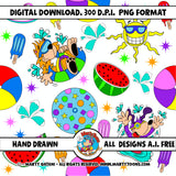 Summer Fun Seamless Pattern