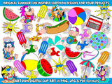 Summer Time Digital Clip Art Bundle