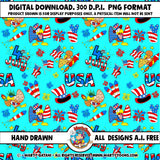 4th of July 20 oz. Tumbler Wrap