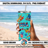 4th of July 20 oz. Tumbler Wrap