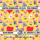 Seamless Pattern Valentine Bundle