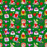 Valentine Animal Characters Seamless Pattern 300 DPI PNG File, Instant Download, Digital Paper, Surface Design, Cute Characters
