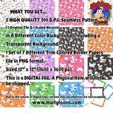 Halloween Ghost Seamless Pattern Bundle