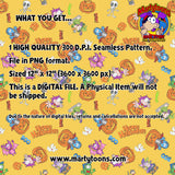 GHOSTS SEAMLESS SCALED PATTERN YELLOW